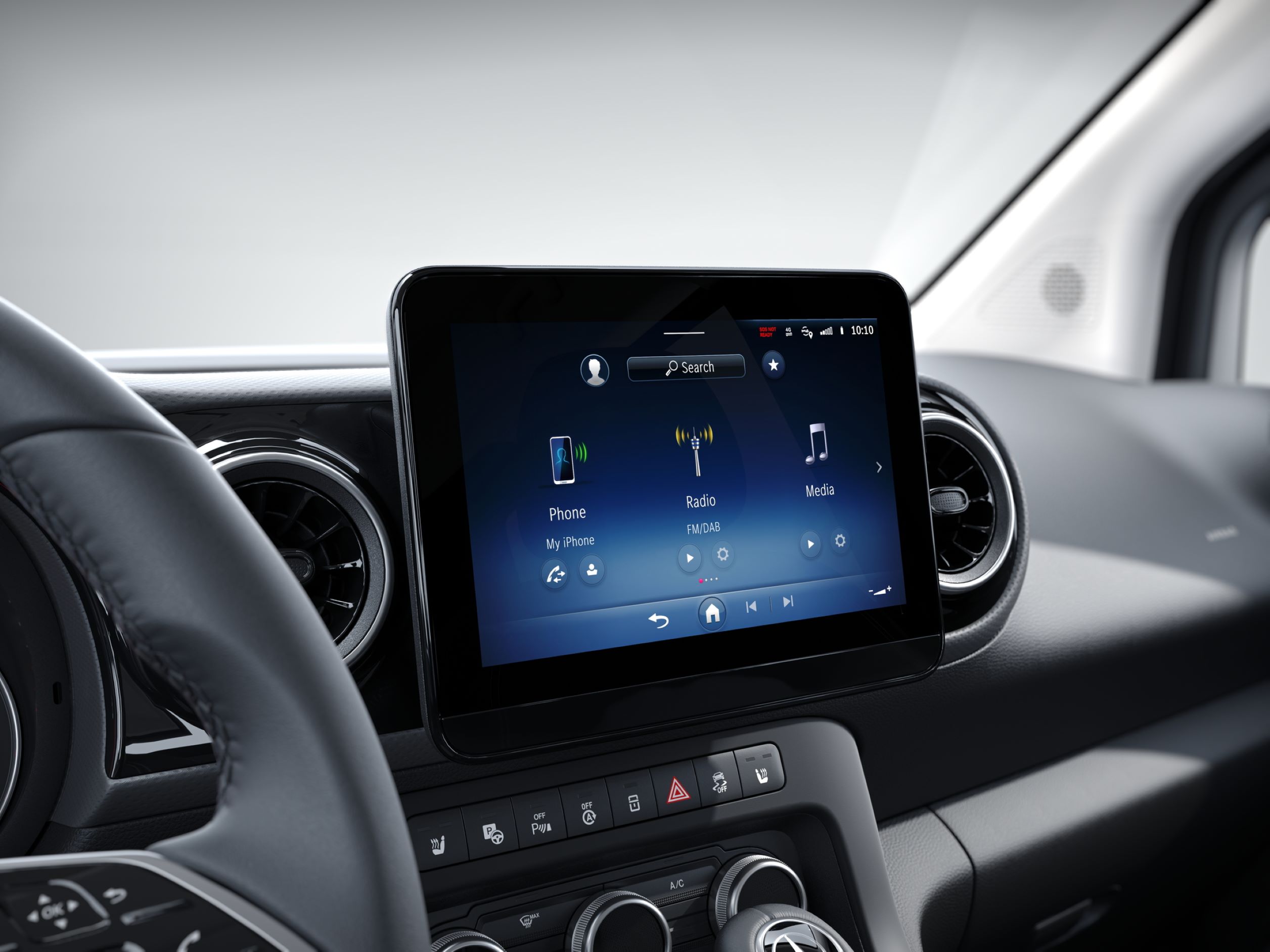 Persontransport | Tourer minibussar och MPV | Mercedes-Benz Transportbilar MBUX-multimediesystem i Mercedes-Benz transportbil